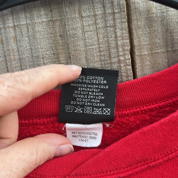 Vintage STARTER Red Nebraska Crewneck Sweater Size XL - Picture 4 of 7